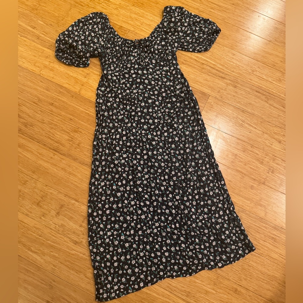 Billabong Black Floral Midi Dress